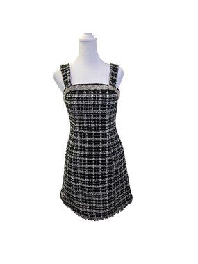NWT Tahari ASL Boucle Tweed Mini Dress with Rhinestones Size 2 Petite